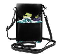 WHJSHOP Grapes In The Waves Picture Small Leather Women'S Crossbody Flip Phone Bag, Waterproof And Durable