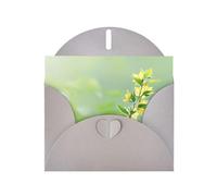 WHJSHOP Gray Greeting Card Blooming Yellow Flower Pattern 4x6in for Christmas, children's birthdays, Valentine's Day, wedding anniversaries, and party invitations