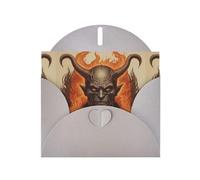 WHJSHOP Gray Greeting Card Burning Devil Printing Perfect for Valentine's Day, Wedding Anniversary & Party Invitations