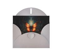 WHJSHOP Gray Greeting Card Butterfly in the vortex Printing Perfect for Valentine's Day, Wedding Anniversary & Party Invitations