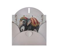 WHJSHOP Gray Greeting Card Circus elephant performing Printing Perfect for Valentine's Day, Wedding Anniversary & Party Invitations