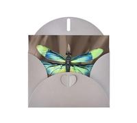 WHJSHOP Gray Greeting Card Colorful Dragonfly Painting Pattern 4x6in for Christmas, children's birthdays, Valentine's Day, wedding anniversaries, and party invitations