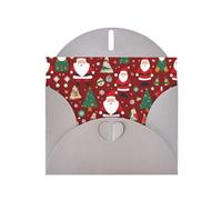 WHJSHOP Gray Greeting Card Cute Santa's gift Pattern 4x6in for Christmas, children's birthdays, Valentine's Day, wedding anniversaries, and party invitations