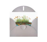 WHJSHOP Gray Greeting Card Dead leaves on the swamp Printing Perfect for Valentine's Day, Wedding Anniversary & Party Invitations