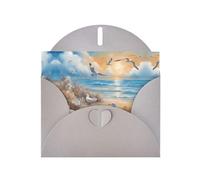 WHJSHOP Gray Greeting Card Many cute seagulls Pattern 4x6in for Christmas, children's birthdays, Valentine's Day, wedding anniversaries, and party invitations