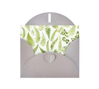 WHJSHOP Gray Greeting Card Natural Plant Silhouette Fern Leaf Printing Perfect for Valentine's Day, Wedding Anniversary & Party Invitations