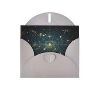 WHJSHOP Gray Greeting Card Zodiac Constellation Space Printing Perfect for Valentine's Day, Wedding Anniversary & Party Invitations