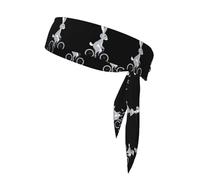 WHJSHOP Gray rabbit riding a bicycle Printing Sports headscarf, sweat absorbing and breathable, motion headband, double-sided kerchief