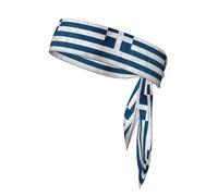 WHJSHOP Greek Flag Picture Sports Double-Sided Headscarf Quick Drying Lightweight Breathable and Adjustable