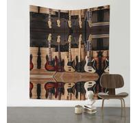 WHJSHOP Guitar Bass Music Musical Instruments Prints Original Wall Decor Throw 60x51in - Boho Tapestry for Bedroom Dorm Room Beach Blanket Picnic Blanket