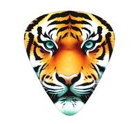 WHJSHOP Guitar Picks Set of 12, ABS Plectrums 3 Thicknesses | Smooth Edge, Durable, for Acoustic/Electric Guitar & Ukulele Little fat tiger head Prints