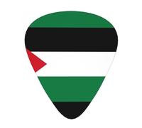 WHJSHOP Guitar Picks Set of 12, ABS Plectrums 3 Thicknesses | Smooth Edge, Durable, for Acoustic/Electric Guitar & Ukulele Flag of the State of Palestine Prints