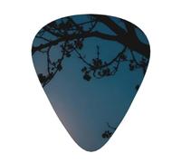 WHJSHOP Guitar Picks Set of 12 - Comfortable Grip Variety Thickness | ABS Guitar Accessories for Acoustic & Electric Full Moon High In The Sky Pattern