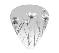 WHJSHOP Guitar Picks Set of 12 - Comfortable Grip Variety Thickness | ABS Guitar Accessories for Acoustic & Electric Weeds Pattern