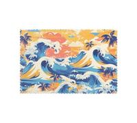 WHJSHOP Hawaii Sunset Sea Waves Clouds Prints Placemats Set of 6 12x18in - Transform Your Table into a Cozy Haven for Memorable Meals