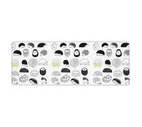 WHJSHOP Hedgehog Mouse Pad 12x31.5in Extended Gaming Surface