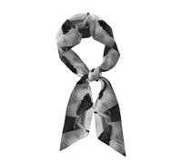 WHJSHOP Horse And Black Horse Printed Long Strip Silk Scarf For Women, Soft And Smooth Strip, Handbag Accessories