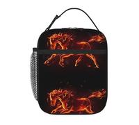 WHJSHOP Horse Printing Portable Handheld Insulated Lunch Bag Suitable for Students to Work and Travel