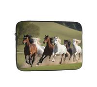 WHJSHOP Horses at The Gallop Prints Portable Shockproof Laptop Sleeve Case for Men and Women Business Travel, and Office Daily Use