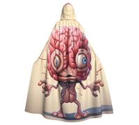 WHJSHOP Human Brain Pattern Halloween Adult Hooded Cloak is a super large, comfortable, and durable cloak
