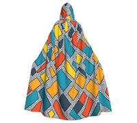 WHJSHOP Irregular geometric patterns Pattern Halloween Adult Hooded Cloak No Zipper, Comfortable & Durable for Role-Playing