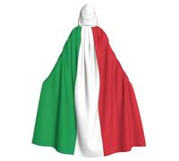 WHJSHOP italy flag Pattern Halloween Adult Hooded Cloak No Zipper, Comfortable & Durable for Role-Playing