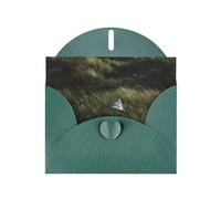 WHJSHOP Kite on the grass Prints Greeting Card - Premium Pearlescent Paper, Double Sided Pearl Effect, Love Buckle Pearl Paper Envelope