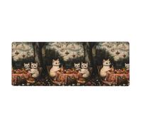 WHJSHOP Kittens Going On A Field Trip Prints Extra Large Mouse pad, Computer Office Anti Slip Gaming Keyboard Thickened Version 12x31.5in