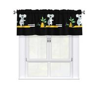 WHJSHOP Koala Crossing The Road Prints Curtain with Short Pole, 54x18in for Enhancing Kitchen Windows, bathrooms, Laundry Rooms, and Studios
