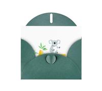 WHJSHOP Koala crossing the road Prints Greeting Card - Premium Pearlescent Paper, Double Sided Pearl Effect, Love Buckle Pearl Paper Envelope