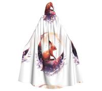 WHJSHOP Koala on the Moon Pattern Adult Hooded Cape Cloak for Halloween, Role-playing, and Costume Parties