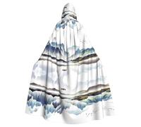 WHJSHOP landscape painting Prints Hooded Cloak - Long Sleeves, Comfortable Cosplay Layer