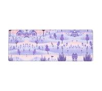 WHJSHOP Lavender Field Bike Pattern Extra Large Mouse pad Mousepad 12x31.5in for Desktop Computers, laptops, Personal Computers