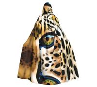 WHJSHOP Leopard's eyes Pattern Halloween Adult Hooded Cloak ensuring easy care and long-lasting use