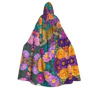 WHJSHOP Leopard's Joy Pattern Halloween Adult Hooded Cloak ensuring easy care and long-lasting use