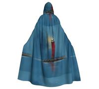 WHJSHOP Lighthouse on the coast Pattern Adult Hooded Cape Cloak for Halloween, Role-playing, and Costume Parties