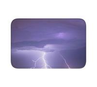 WHJSHOP Lightning Storm Prints Crystal Velvet Lock Edge Floor mat, Bedroom Carpet, Parlor, Dormitory Home Decoration