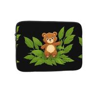 WHJSHOP Little Bear in The Bamboo Leaves Pattern Laptop Case - Shockproof Portable Laptop Sleeve Bag for Men and Women Business Travel, School, and Office Use