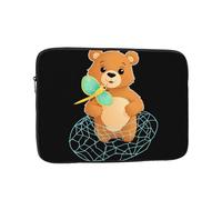 WHJSHOP Little Bear in The net Bag Pattern Laptop Case - Shockproof Portable Laptop Sleeve Bag for Men and Women Business Travel, School, and Office Use