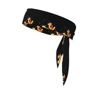 WHJSHOP Little Fox in The Starry Sky Pattern Sports Headscarf, Casual Headband, Elastic, Sweat Absorbing, Adjustable, Anti Slip