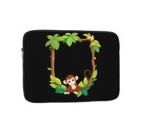 WHJSHOP Little Monkey on The Vine Pattern Laptop Case - Shockproof Portable Laptop Sleeve Bag for Men and Women Business Travel, School, and Office Use