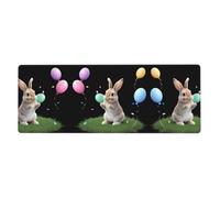 WHJSHOP Little Rabbit Playing Happily Pattern Extra Large Mouse pad Mousepad 12x31.5in for Desktop Computers, laptops, Personal Computers