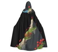WHJSHOP Little Red Flowers On The Cliff Picture Halloween Adult Hooded Cape Men'S And Women'S Clothing Mantle Role-Playing