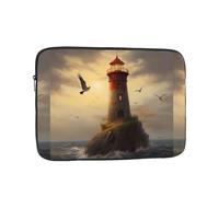 WHJSHOP Little Sparrow Flying to The Lighthouse Pattern Laptop Case - Shockproof Portable Laptop Sleeve Bag for Men and Women Business Travel, School, and Office Use