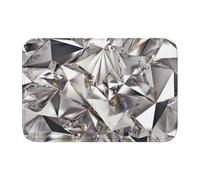 WHJSHOP Lock edge floor mat 40x60 in Glitter Abstract Diamond Crystal Pattern Prints water-absorbent and non-slip soft and comfortable for bathroom and kitchen