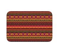 WHJSHOP Lock edge floor mat 40x60 in Mexican Folk Art Boho Prints water-absorbent and non-slip soft and comfortable for bathroom and kitchen