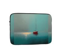 WHJSHOP Lonely Sailboat Pattern Laptop Case - Shockproof Portable Laptop Sleeve Bag for Men and Women Business Travel, School, and Office Use