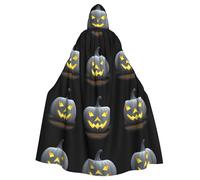WHJSHOP Long live the day pumpkin lantern Prints Halloween Adult Hooded Cloak No Zipper, Comfortable & Durable for Role-Playing