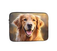 WHJSHOP Lovely Golden Retriever Dog Picture Laptop Case - Shockproof Portable Laptop Sleeve Bag for Men and Women Business Travel, School, and Office Daily Use