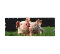 WHJSHOP Lovely Pig Grass Mouse Pad 12x31.5in Extended Gaming Surface